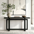 Breslow 55" Wide Rectangular Console Table in Black Grain