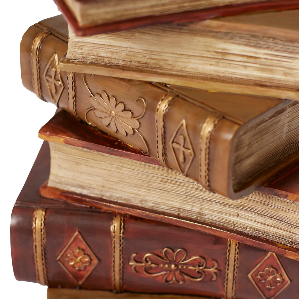 Montegue Stacked Books Glass Figurine Table
