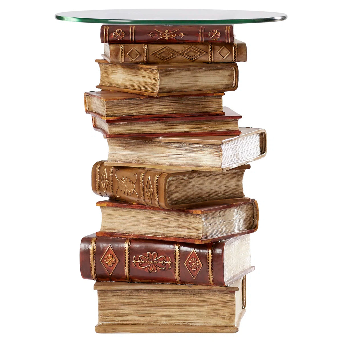 Montegue Stacked Books Glass Figurine Table