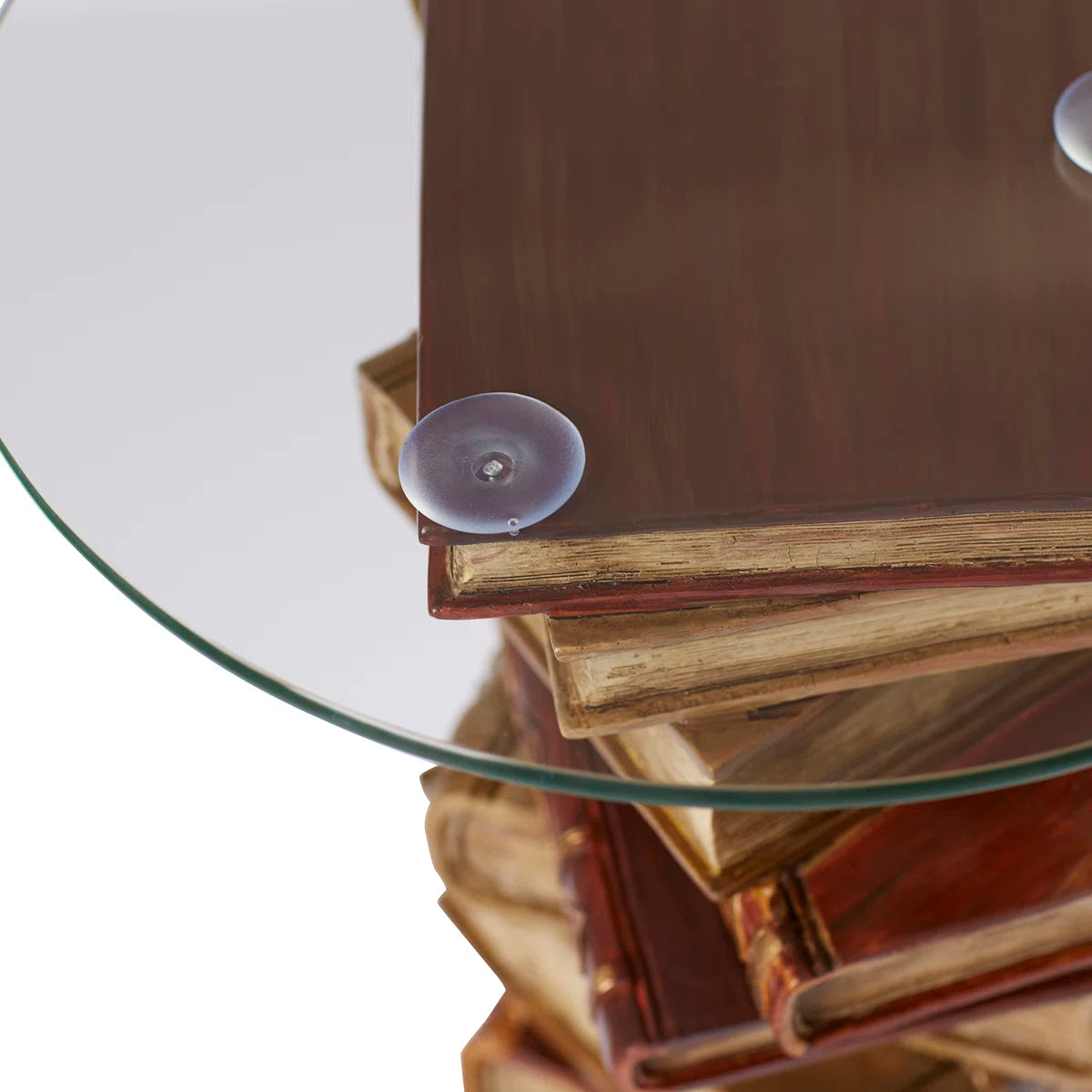 Montegue Stacked Books Glass Figurine Table