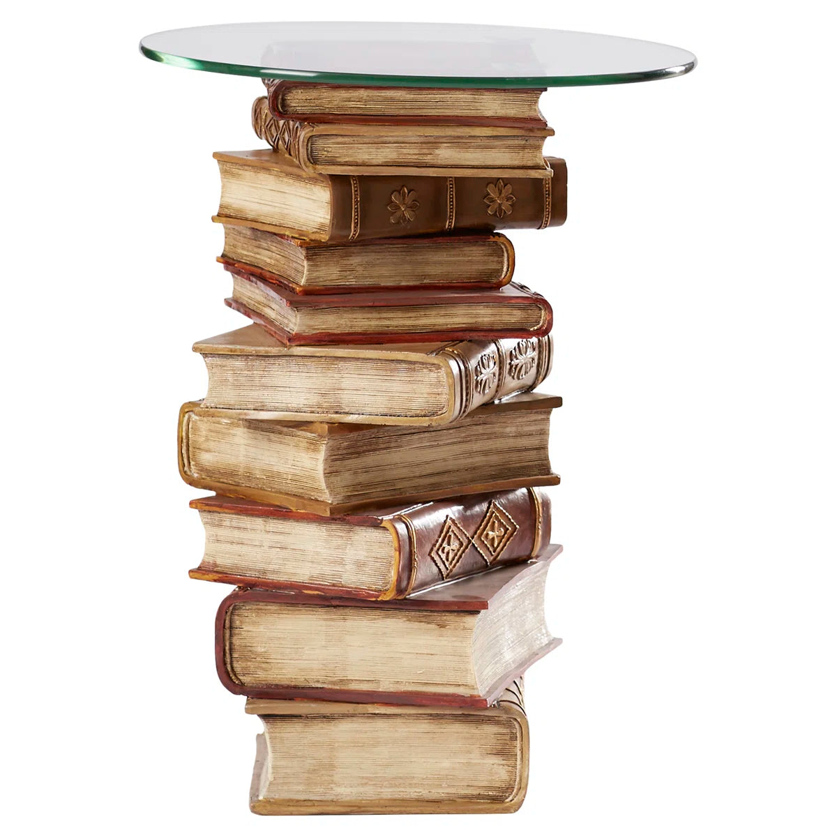 Montegue Stacked Books Glass Figurine Table